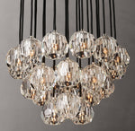 Boule De Cristal Clear Glass Round Cluster Chandelier 24"