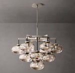 Cabrette Clear Glass Round Chandelier 36"
