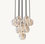 Boule De Cristal Clear Glass Round Cluster Chandelier 14"