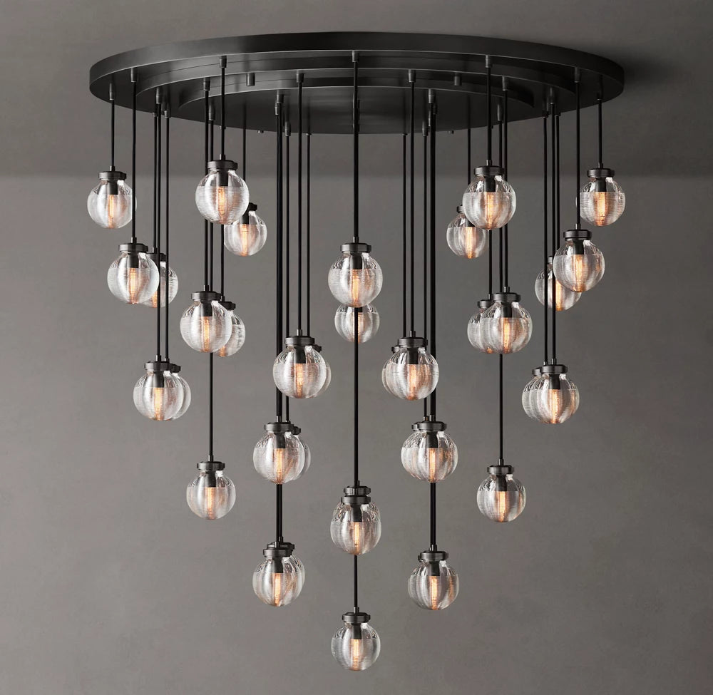 Pearl Round Chandelier 48"