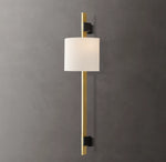 Vela Rectangular Bar Sconce - Round Shade