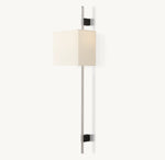Vela Round Bar Sconce - Rectangular Shade