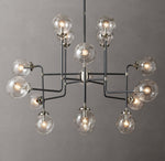 Bistro Globe Clear Glass Chandelier 56"