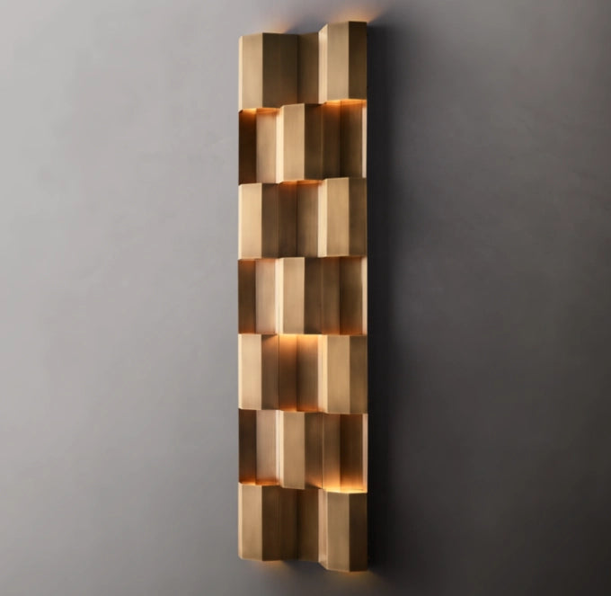 Modernist Grid Grand Sconce