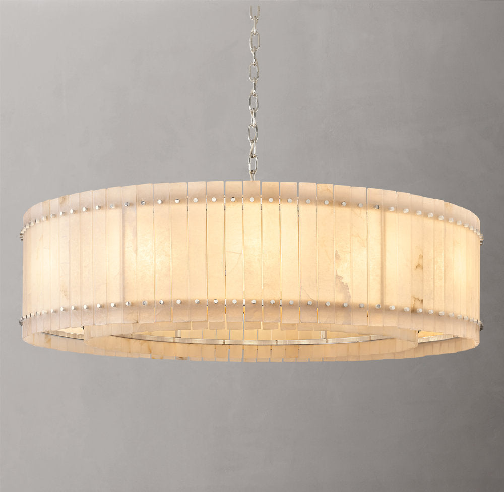 San Marco Alabaster Round Chandelier 60"