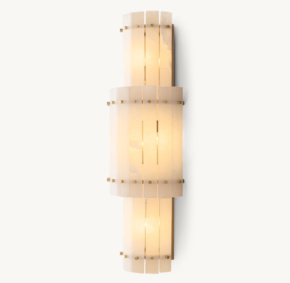 San Marco Alabaster Grand Round Sconce