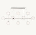 Glass Globe Mobile Linear Chandelier