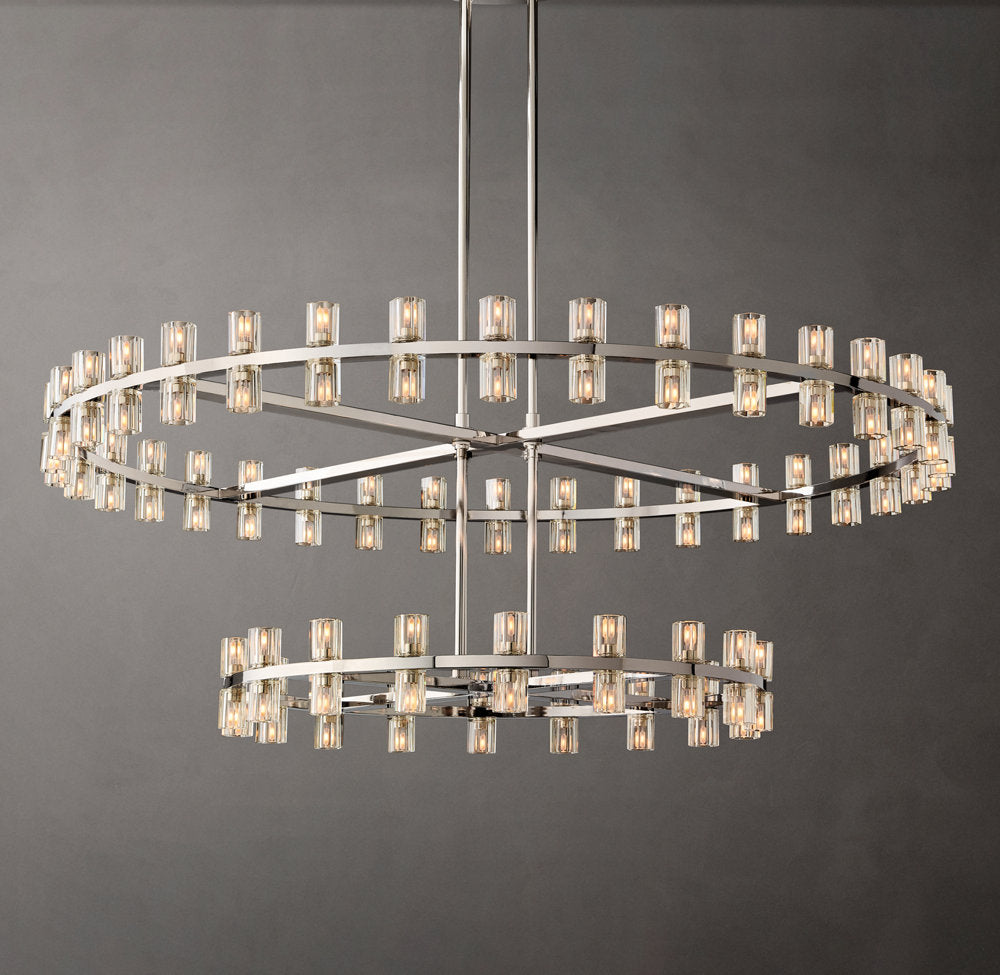 Arcachon LED Round Two-Tier Chandelier 60"