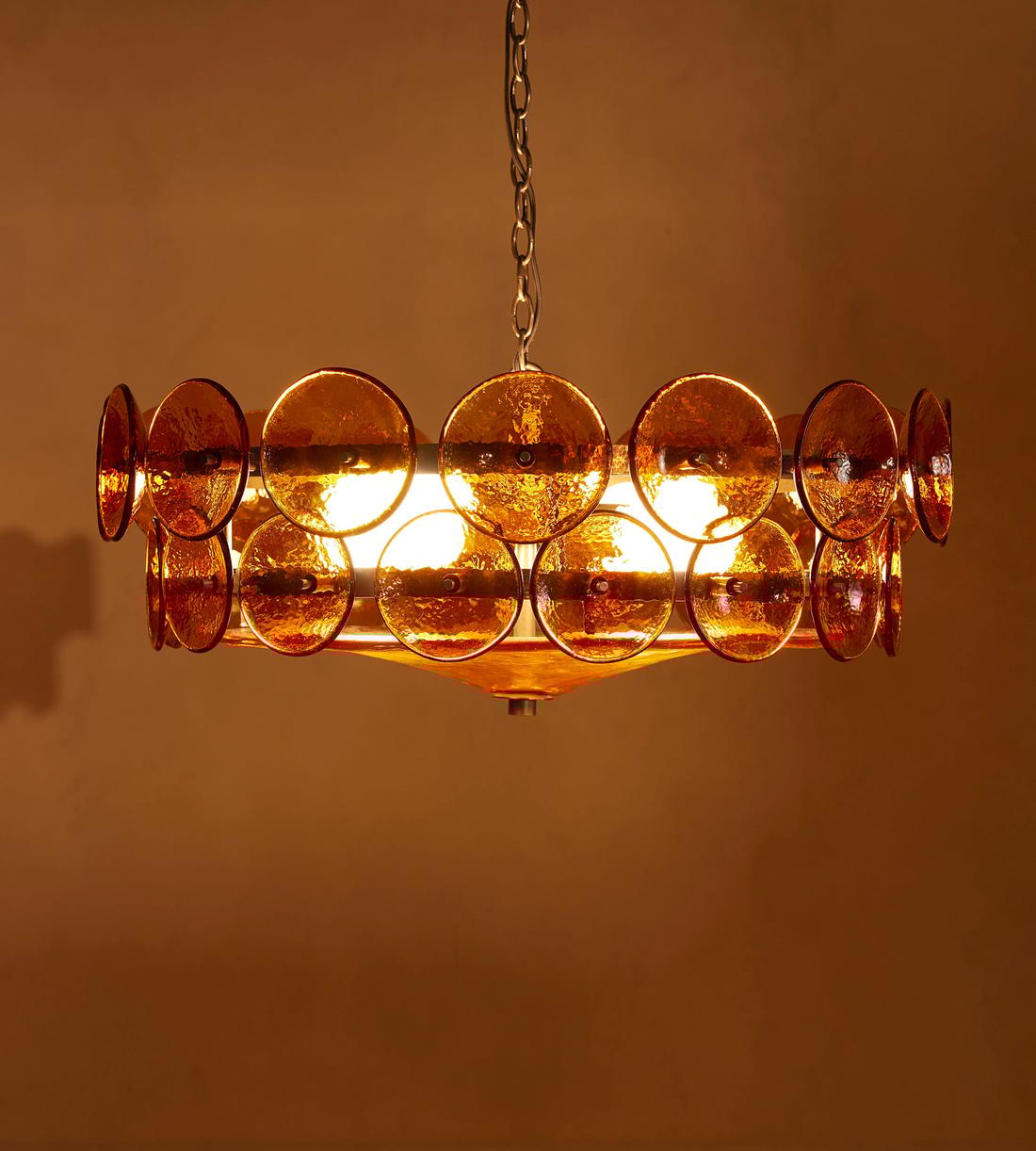 Solaris Disc Murano Chandelier
