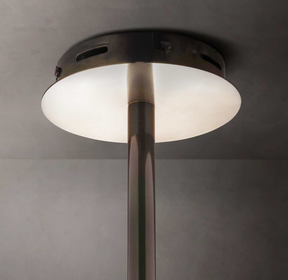 Glass Globe Mobile Six-Arm Chandelier 55"