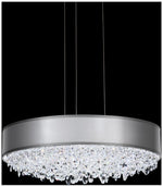 Eclyptix LED 6.5"H x 19.4"W 1-Light Crystal Pendant in Pol Stainl