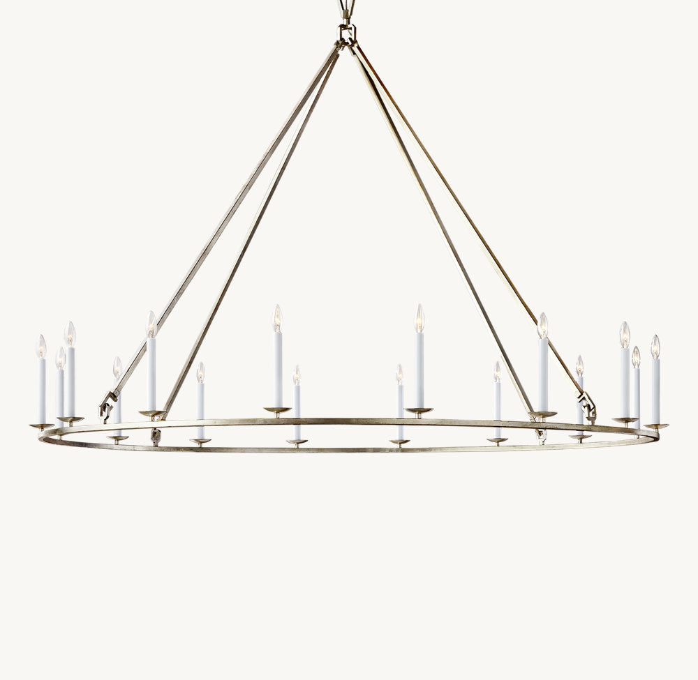 19TH C. ENGLISH OPENWORK ROUND CHANDELIER 72"