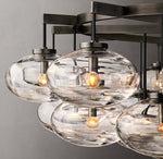 Cabrette Clear Glass Round Chandelier 60"