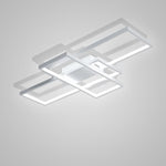 Multi Rectangle Large Flush Mount Ceiling Light with 3 Integrated Tiered Lights