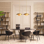 Celesse Pendant, 6-Light, Standard Height, Soft Gold, Frosted Glass Tube, 59.7"W (138920-SKT-STND-84-82 3WTZZJ)