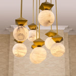 Celesse Pendant, 6-Light, Standard Height, Soft Gold, Frosted Glass Tube, 59.7"W (138920-SKT-STND-84-82 3WTZZJ)