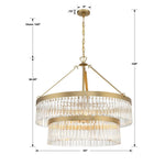 Bailey Street Home - 49-BEL-5145017 - City Pines - 9 Light 2-Tier Chandelier-30.25 Inches Tall and 32 Inches Wide