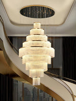 Alleri Crystal Foyer Chandelier, Gold