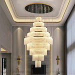 Alleri Crystal Foyer Chandelier, Gold