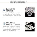 Esteracae 24"H x 24"W 6-Light Crystal Pendant in Jet Black
