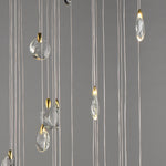 ET2 Pebble 36" Black/Polished Gold 30-Light LED Pendant