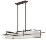 Etch 54" Bronze Short Pendant with Flax Shade