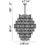 Vienna 28 Light 40" Wide Crystal Chandelier