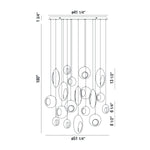 Arlington 19 Light 51" Wide LED Multi Light Pendant