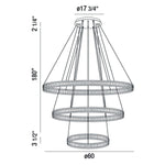 Forster 3 Light 60" Wide LED Ring Chandelier - 3 Tiers