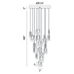 Paget 19 Light 29" Wide LED Multi Light Pendant