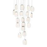 Paget 29" Wide 3000K LED Round 19-Light Pendant with Piastra Glass Shades