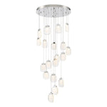 Paget 29" Wide 3000K LED Round 19-Light Pendant with Piastra Glass Shades