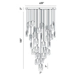 Paget 31 Light 39" Wide LED Multi Light Pendant