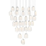Paget 39" Wide 3000K LED Round 31-Light Pendant Light with Piastra Glass Shades