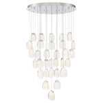 Paget 39" Wide 3000K LED Round 31-Light Pendant Light with Piastra Glass Shades
