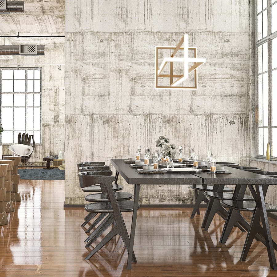 Bordo 3 Light 56" Wide LED Abstract Chandelier