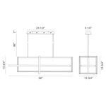 Bordo 3 Light 56" Wide LED Abstract Chandelier