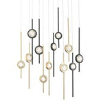 Barletta 12 Light 38" Wide LED Abstract Linear Pendant