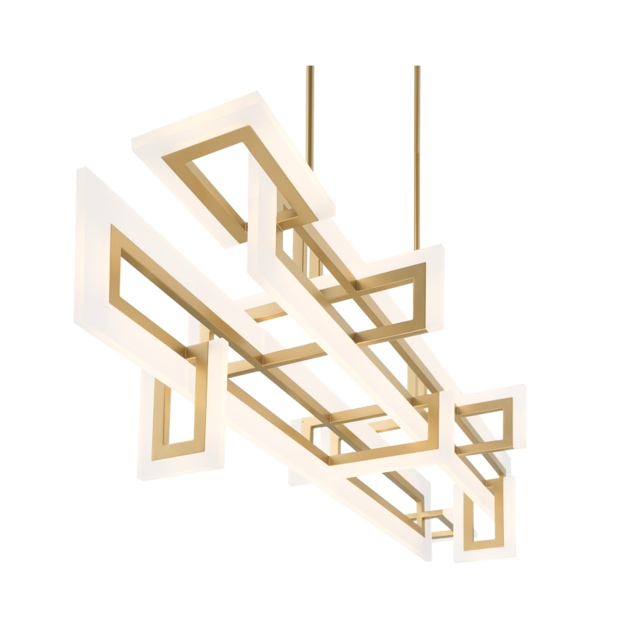 Inizio 55" Wide 3000K LED Geometric Linear Chandelier