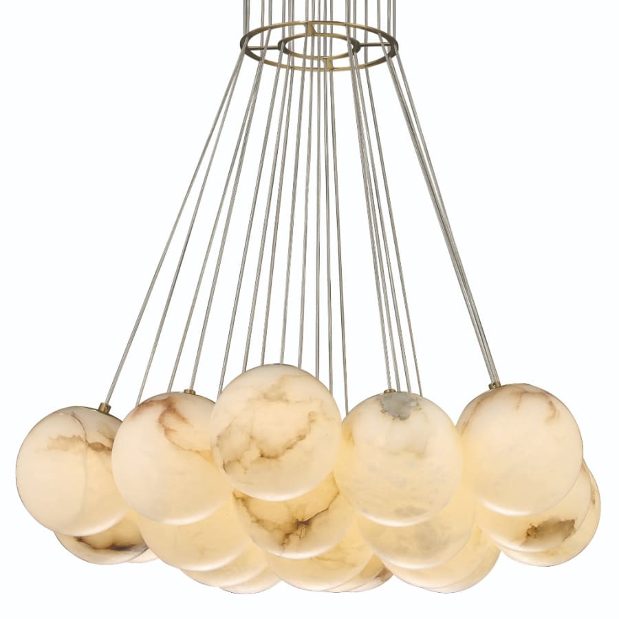 Kepler 29" Wide LED Multi Light Pendant with Alabaster Shades