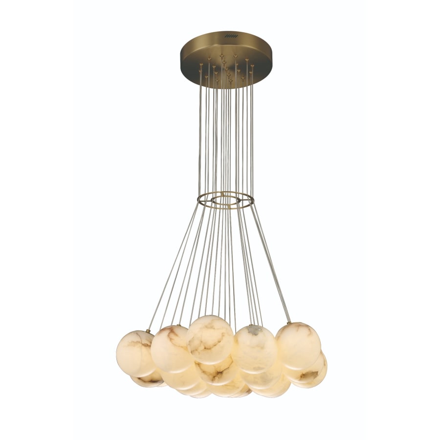 Kepler 29" Wide LED Multi Light Pendant with Alabaster Shades