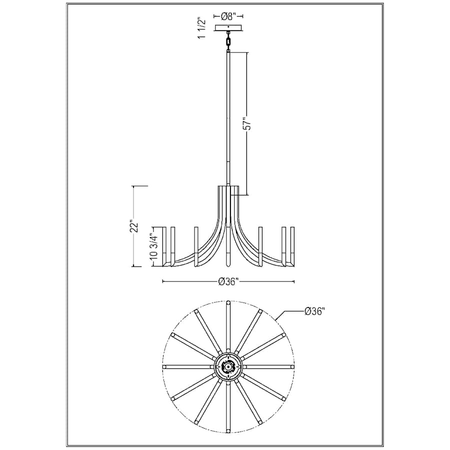 Olette 36" Wide Chandelier