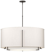 Exos 31.3"W Double Oil Rubbed Bronze Scale Pendant w/ Anna & Flax