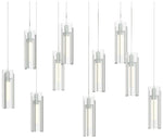 Exos 44.5"W 10-Light RectangularLong Pendant w/ Clear Shade