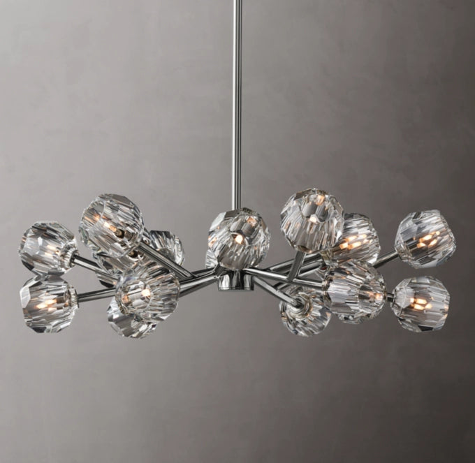 Boule De Cristal Clear Glass Round Chandelier 36"