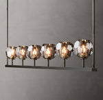 Boule De Cristal Smoke Glass Linear Chandelier 60"