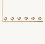 Boule De Cristal Smoke Glass Linear Chandelier 60"