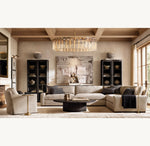 Calamette Glass Round Chandelier 60"