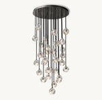Boule De Cristal Clear Glass Round Cluster Chandelier 30"