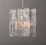 Lattice Clear Glass Pendant